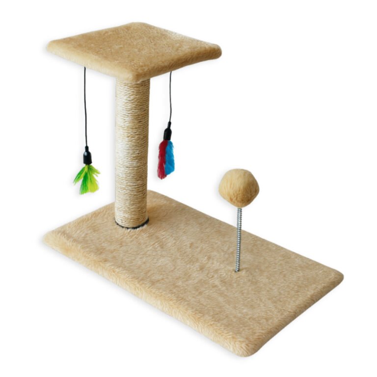 Arranhador para Gatos Poste com Bolinha Interativa
