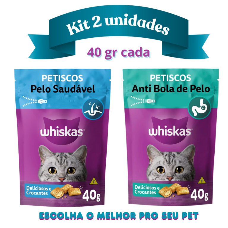 Kit 2 Petiscos Whiskas Temptations 40g