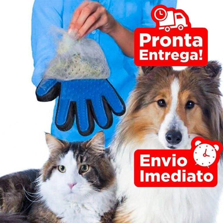 Luva Pet para Tirar Pelos, Banho e Tosa