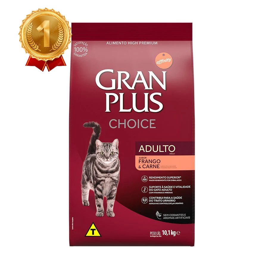 Ração GranPlus Choice Gatos Adultos 10,1kg